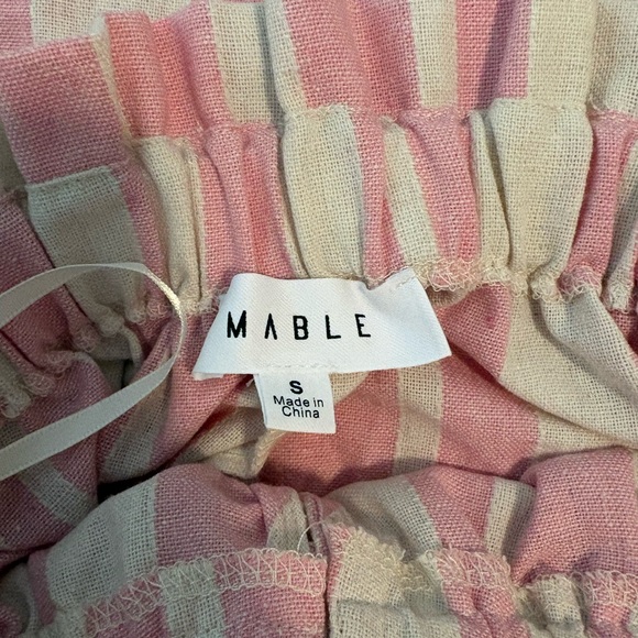 MABLE Pink & Cream Striped Elastic-Waist Jumpsuit - Picture 3 of 3